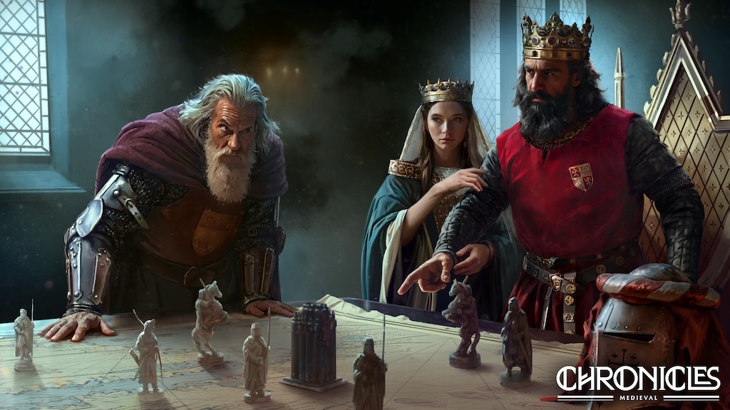 Chronicles: Medieval king character art and kingdom building
